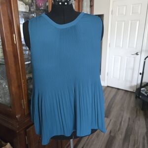 Torrid Blue Pleated Tank Top
